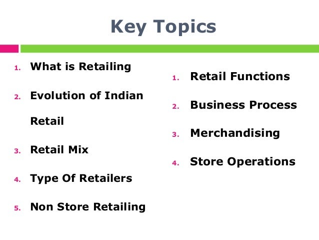 retail research topics