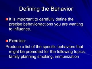 Understanding Behaviour and behavioural change | PPTX