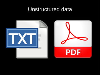 Unstructured data
 