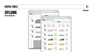 USEFUL TOOLS
SPLUNK
21
SPLUNK.COM
FOR ANY MACHINE DATA
 