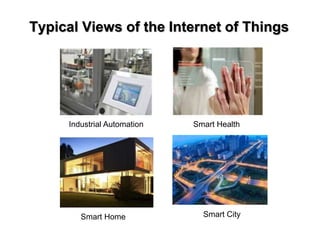 Typical Views of the Internet of Things
Industrial Automation Smart Health
Smart Home Smart City
 