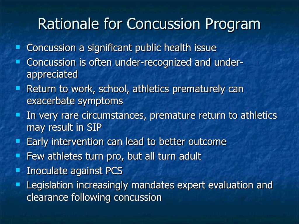 Understanding Brain Concussion: Facts Assessment and Intervention