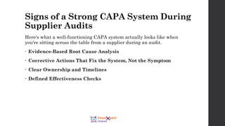 Understanding Capa Understanding CAPA Quality During API Supplier Audits.pptx