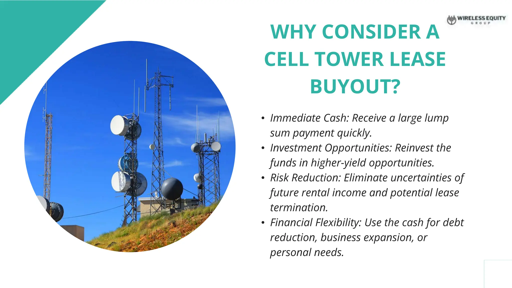 Cell Tower Lease Buyouts | Wireless Equity Group | PPTX | Sale & Lease