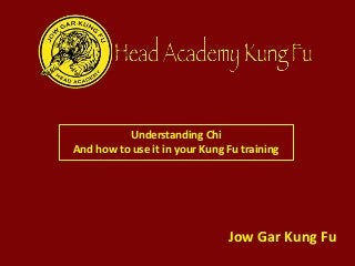 Understanding Chi
And how to use it in your Kung Fu training
Jow Gar Kung Fu
 