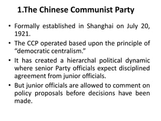 Ccp Overview Understanding china's political system | PPTX