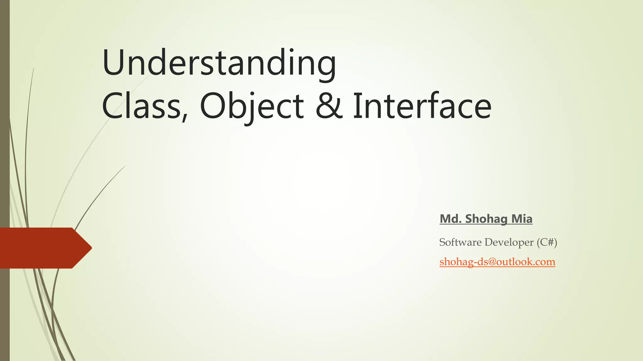 Understanding class, object & interface | PPT