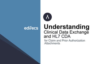 Understanding
Clinical Data Exchange
and HL7 CDA
for Claim and Prior Authorization
Attachments
 