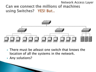    There must be atleast one switch that knows the
    location of all the systems in the network.
   Any solutions?
 