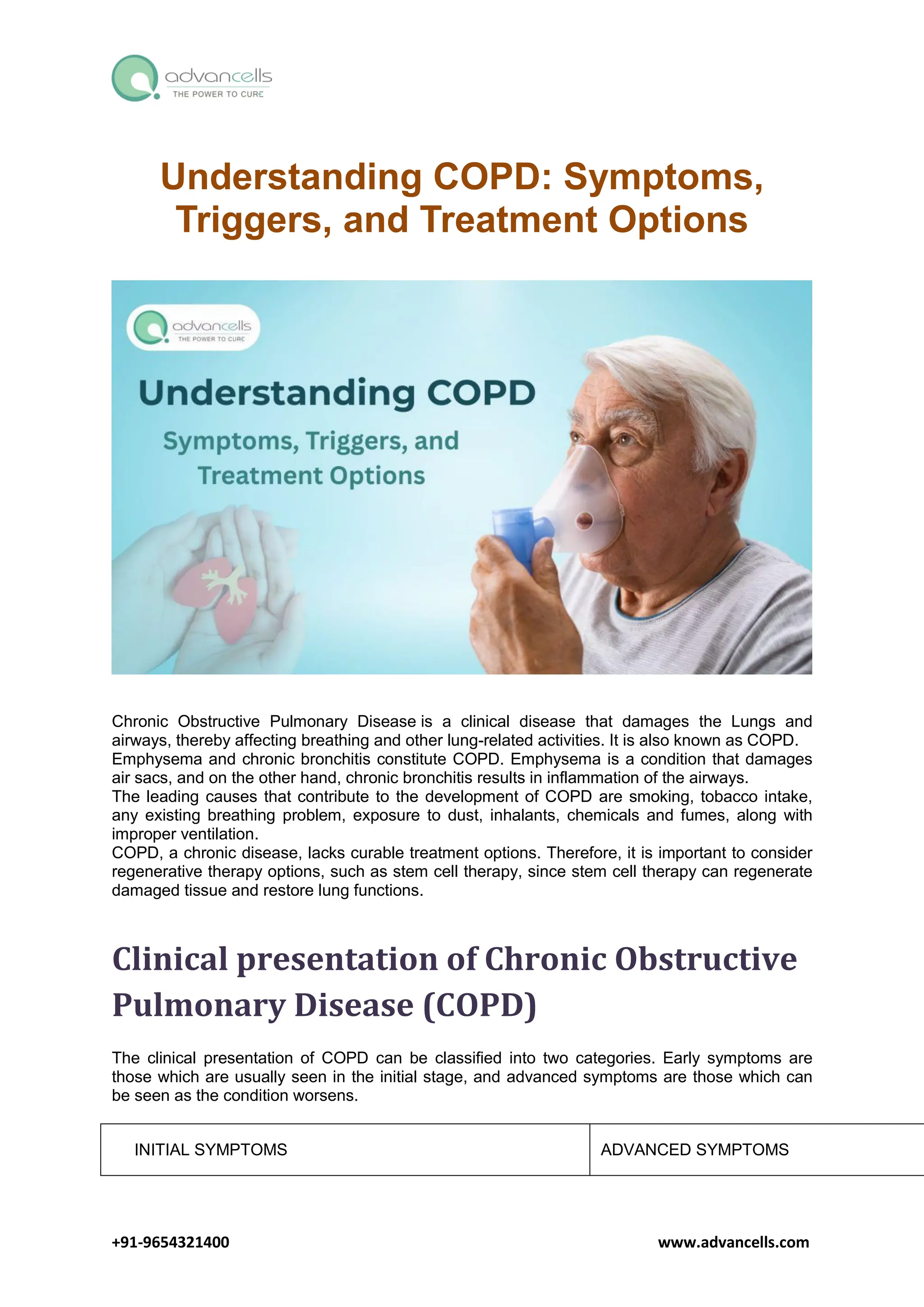 Understanding COPD: Symptoms, Triggers, and Treatment Options | PDF