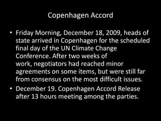 Copenhagen Accord Flash BackFriday Morning (Dec 18)