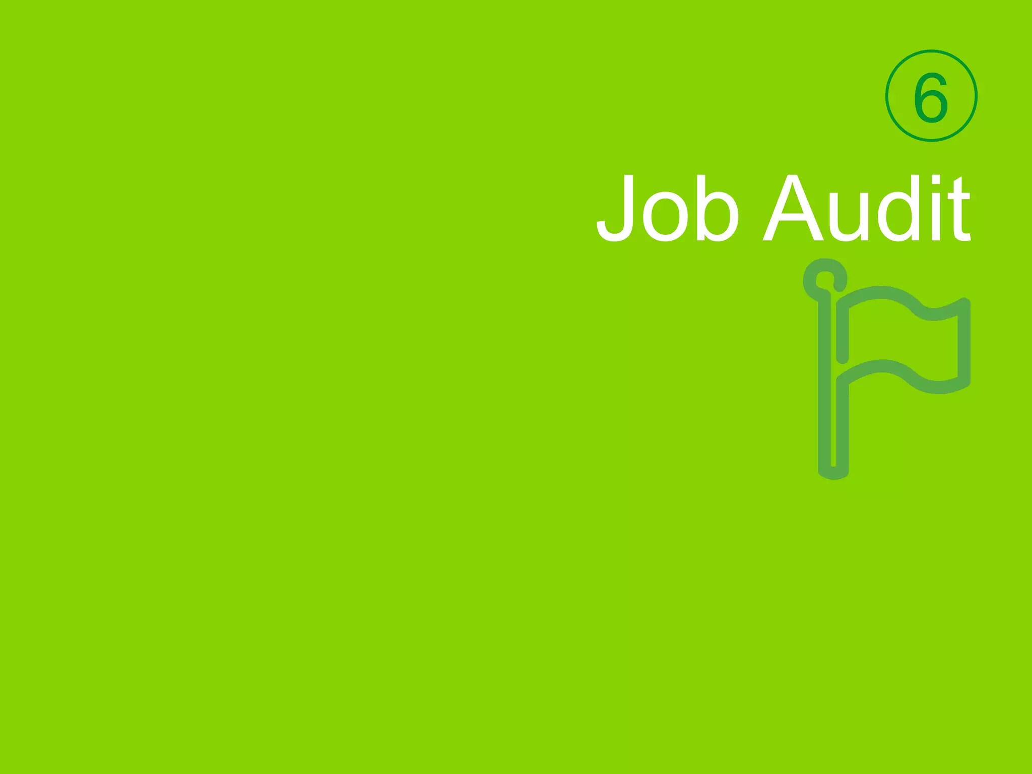 6
Job Audit
 