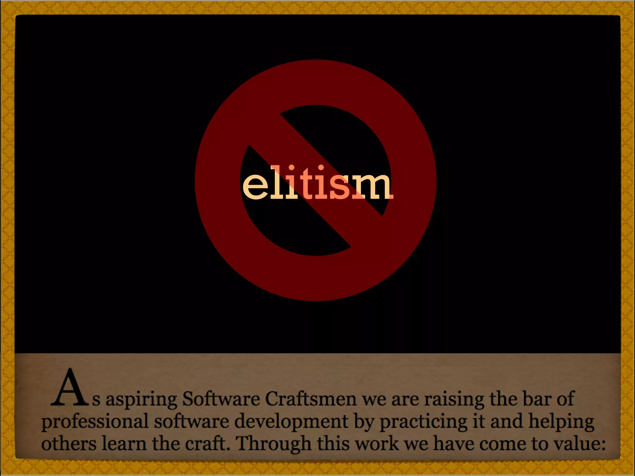 elitism
 