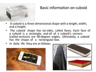 Understanding cubes and cuboids | PPTX