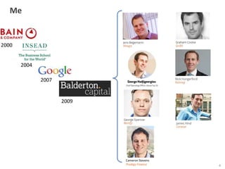 Me
4
2000
2004
2007
2009
Cameron Stevens
Prodigy Finance
 