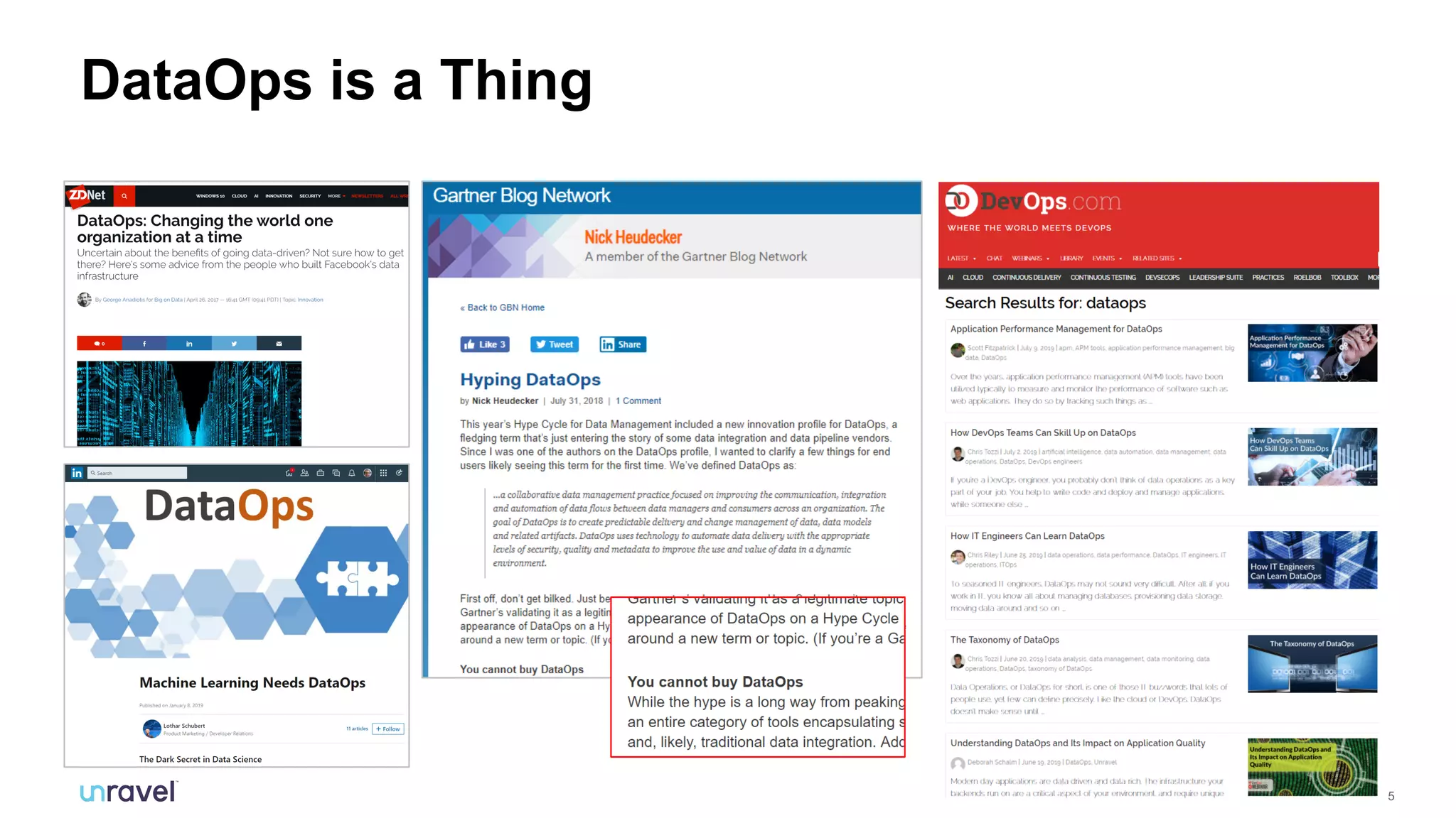 5
DataOps is a Thing
 