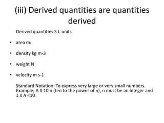 Understanding derived and base quantities | PPTX
