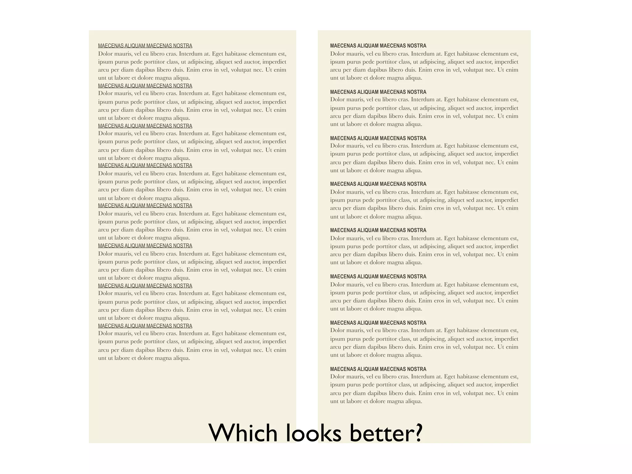 MAECENAS ALIQUAM MAECENAS NOSTRA                                                 MAECENAS ALIQUAM MAECENAS NOSTRA
Dolor mauris, vel eu libero cras. Interdum at. Eget habitasse elementum est,     Dolor mauris, vel eu libero cras. Interdum at. Eget habitasse elementum est,
ipsum purus pede porttitor class, ut adipiscing, aliquet sed auctor, imperdiet   ipsum purus pede porttitor class, ut adipiscing, aliquet sed auctor, imperdiet
arcu per diam dapibus libero duis. Enim eros in vel, volutpat nec. Ut enim       arcu per diam dapibus libero duis. Enim eros in vel, volutpat nec. Ut enim
unt ut labore et dolore magna aliqua.                                            unt ut labore et dolore magna aliqua.
MAECENAS ALIQUAM MAECENAS NOSTRA
Dolor mauris, vel eu libero cras. Interdum at. Eget habitasse elementum est,     MAECENAS ALIQUAM MAECENAS NOSTRA
ipsum purus pede porttitor class, ut adipiscing, aliquet sed auctor, imperdiet   Dolor mauris, vel eu libero cras. Interdum at. Eget habitasse elementum est,
arcu per diam dapibus libero duis. Enim eros in vel, volutpat nec. Ut enim       ipsum purus pede porttitor class, ut adipiscing, aliquet sed auctor, imperdiet
unt ut labore et dolore magna aliqua.                                            arcu per diam dapibus libero duis. Enim eros in vel, volutpat nec. Ut enim
MAECENAS ALIQUAM MAECENAS NOSTRA                                                 unt ut labore et dolore magna aliqua.
Dolor mauris, vel eu libero cras. Interdum at. Eget habitasse elementum est,
                                                                                 MAECENAS ALIQUAM MAECENAS NOSTRA
ipsum purus pede porttitor class, ut adipiscing, aliquet sed auctor, imperdiet
                                                                                 Dolor mauris, vel eu libero cras. Interdum at. Eget habitasse elementum est,
arcu per diam dapibus libero duis. Enim eros in vel, volutpat nec. Ut enim
                                                                                 ipsum purus pede porttitor class, ut adipiscing, aliquet sed auctor, imperdiet
unt ut labore et dolore magna aliqua.
                                                                                 arcu per diam dapibus libero duis. Enim eros in vel, volutpat nec. Ut enim
MAECENAS ALIQUAM MAECENAS NOSTRA
                                                                                 unt ut labore et dolore magna aliqua.
Dolor mauris, vel eu libero cras. Interdum at. Eget habitasse elementum est,
ipsum purus pede porttitor class, ut adipiscing, aliquet sed auctor, imperdiet   MAECENAS ALIQUAM MAECENAS NOSTRA
arcu per diam dapibus libero duis. Enim eros in vel, volutpat nec. Ut enim       Dolor mauris, vel eu libero cras. Interdum at. Eget habitasse elementum est,
unt ut labore et dolore magna aliqua.                                            ipsum purus pede porttitor class, ut adipiscing, aliquet sed auctor, imperdiet
MAECENAS ALIQUAM MAECENAS NOSTRA                                                 arcu per diam dapibus libero duis. Enim eros in vel, volutpat nec. Ut enim
Dolor mauris, vel eu libero cras. Interdum at. Eget habitasse elementum est,     unt ut labore et dolore magna aliqua.
ipsum purus pede porttitor class, ut adipiscing, aliquet sed auctor, imperdiet
arcu per diam dapibus libero duis. Enim eros in vel, volutpat nec. Ut enim       MAECENAS ALIQUAM MAECENAS NOSTRA
unt ut labore et dolore magna aliqua.                                            Dolor mauris, vel eu libero cras. Interdum at. Eget habitasse elementum est,
MAECENAS ALIQUAM MAECENAS NOSTRA                                                 ipsum purus pede porttitor class, ut adipiscing, aliquet sed auctor, imperdiet
Dolor mauris, vel eu libero cras. Interdum at. Eget habitasse elementum est,     arcu per diam dapibus libero duis. Enim eros in vel, volutpat nec. Ut enim
ipsum purus pede porttitor class, ut adipiscing, aliquet sed auctor, imperdiet   unt ut labore et dolore magna aliqua.
arcu per diam dapibus libero duis. Enim eros in vel, volutpat nec. Ut enim
unt ut labore et dolore magna aliqua.                                            MAECENAS ALIQUAM MAECENAS NOSTRA
MAECENAS ALIQUAM MAECENAS NOSTRA                                                 Dolor mauris, vel eu libero cras. Interdum at. Eget habitasse elementum est,
Dolor mauris, vel eu libero cras. Interdum at. Eget habitasse elementum est,     ipsum purus pede porttitor class, ut adipiscing, aliquet sed auctor, imperdiet
ipsum purus pede porttitor class, ut adipiscing, aliquet sed auctor, imperdiet   arcu per diam dapibus libero duis. Enim eros in vel, volutpat nec. Ut enim
arcu per diam dapibus libero duis. Enim eros in vel, volutpat nec. Ut enim       unt ut labore et dolore magna aliqua.
unt ut labore et dolore magna aliqua.
                                                                                 MAECENAS ALIQUAM MAECENAS NOSTRA
MAECENAS ALIQUAM MAECENAS NOSTRA
                                                                                 Dolor mauris, vel eu libero cras. Interdum at. Eget habitasse elementum est,
Dolor mauris, vel eu libero cras. Interdum at. Eget habitasse elementum est,
ipsum purus pede porttitor class, ut adipiscing, aliquet sed auctor, imperdiet   ipsum purus pede porttitor class, ut adipiscing, aliquet sed auctor, imperdiet
                                                                                 arcu per diam dapibus libero duis. Enim eros in vel, volutpat nec. Ut enim
arcu per diam dapibus libero duis. Enim eros in vel, volutpat nec. Ut enim
                                                                                 unt ut labore et dolore magna aliqua.
unt ut labore et dolore magna aliqua.
                                                                                 MAECENAS ALIQUAM MAECENAS NOSTRA
                                                                                 Dolor mauris, vel eu libero cras. Interdum at. Eget habitasse elementum est,
                                                                                 ipsum purus pede porttitor class, ut adipiscing, aliquet sed auctor, imperdiet
                                                                                 arcu per diam dapibus libero duis. Enim eros in vel, volutpat nec. Ut enim
                                                                                 unt ut labore et dolore magna aliqua.




                                             Which looks better?
 