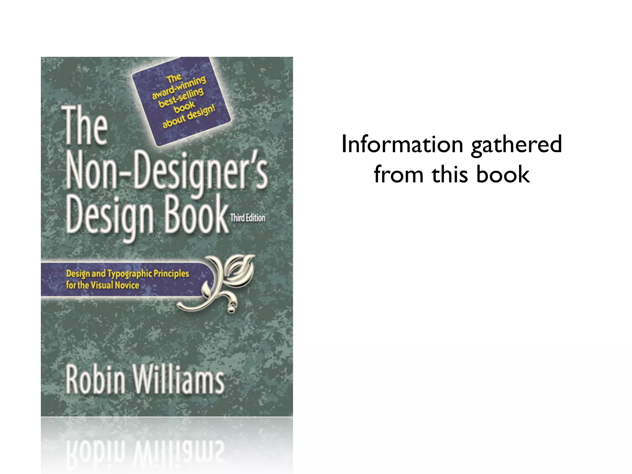 Information gathered
   from this book
 