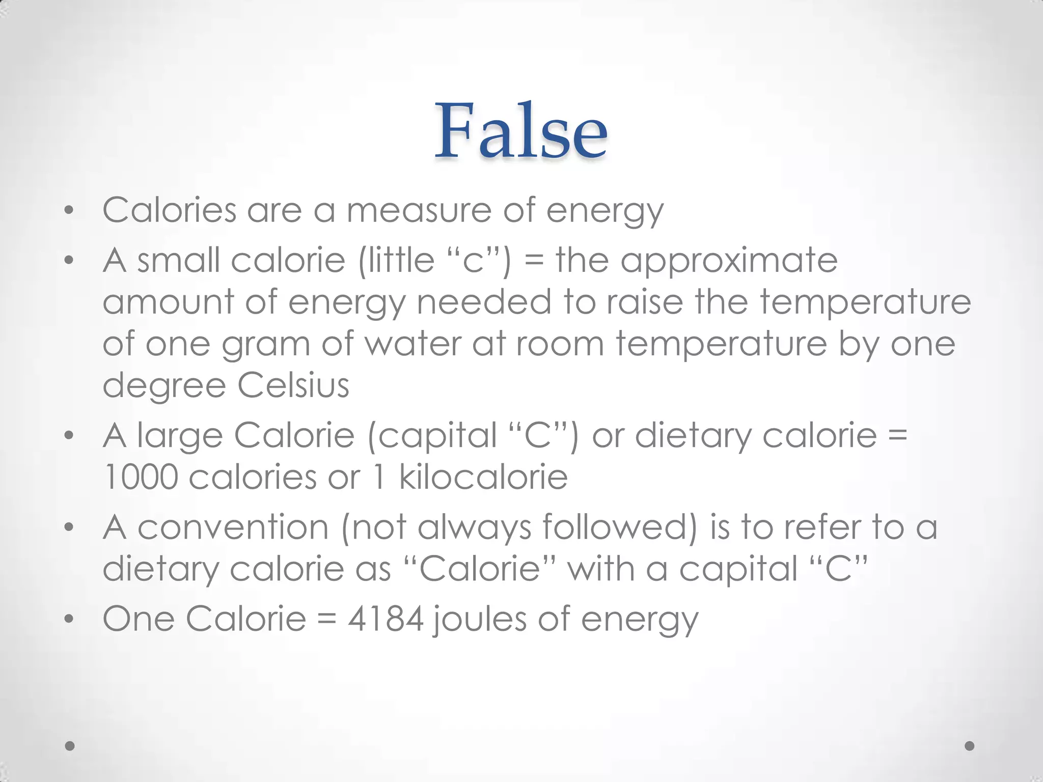 Understanding Dietary Calories | PPTX