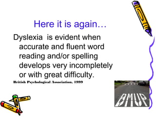Understanding Dyslexia For Kids | PPT