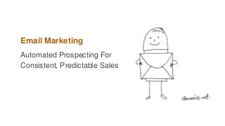 Email Marketing
Automated Prospecting For
Consistent, Predictable Sales
 