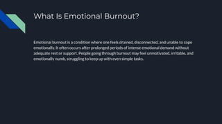 Understanding Emotional Burnout and How to Overcome It | PDF