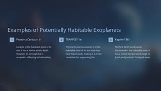 Exploring Exoplanets: Habitability, Challenges, and Future Missions | PPTX