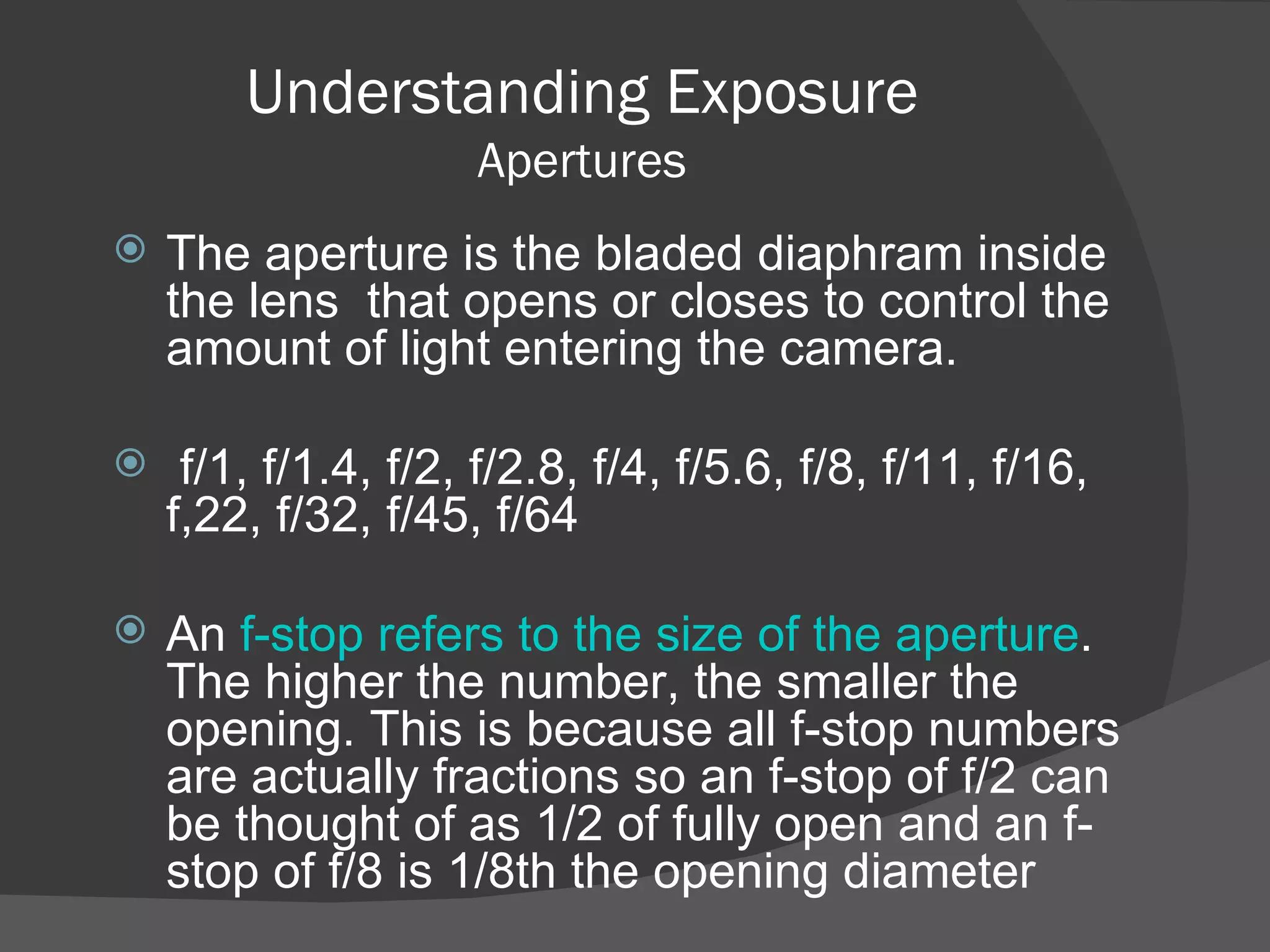 Understanding exposure | PPT