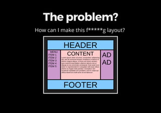 The problem?
How can I make this f*****g layout?
 