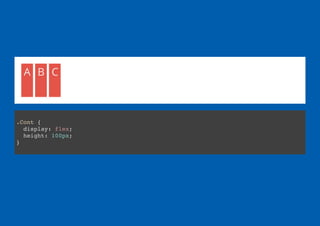 A B C
.Cont {
display: flex;
height: 100px;
}
 