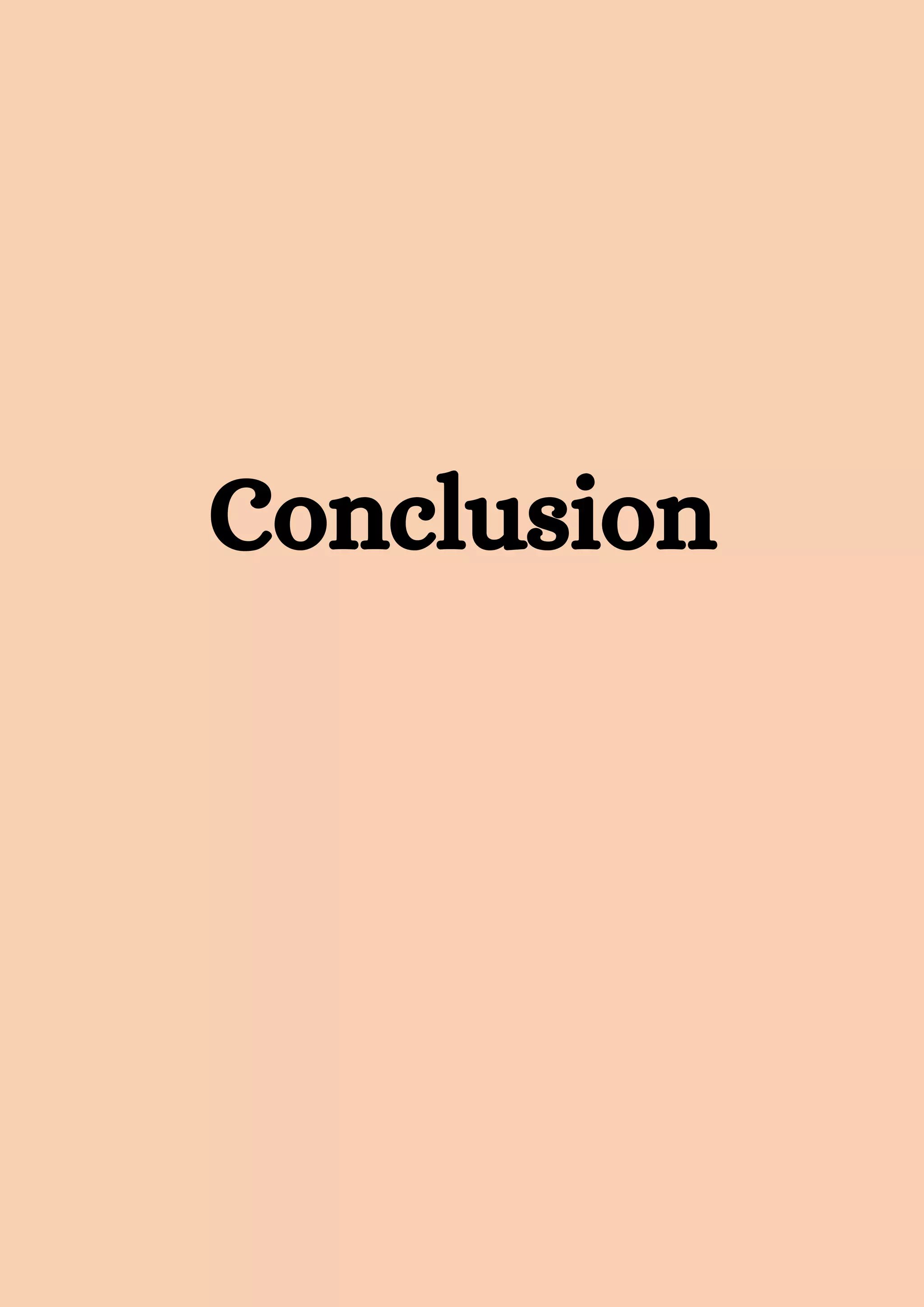 Conclusion 
