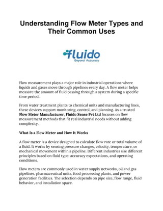 Understanding Flow Meter Types and Their Common Uses.docx