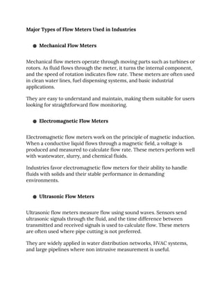 Understanding Flow Meter Types and Their Common Uses.docx