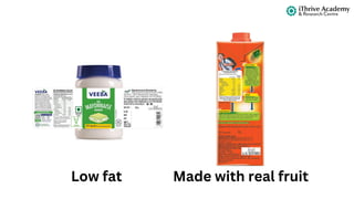 Low fat Made with real fruit
 