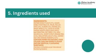 5. Ingredients used
 