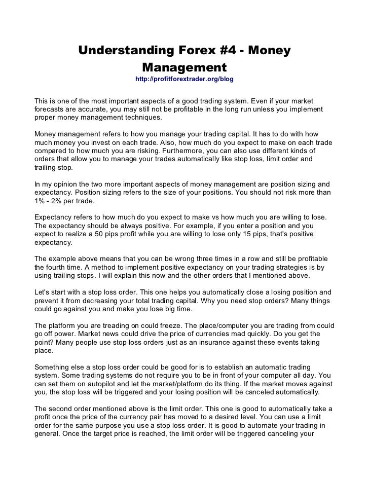 Forex Money Management - 