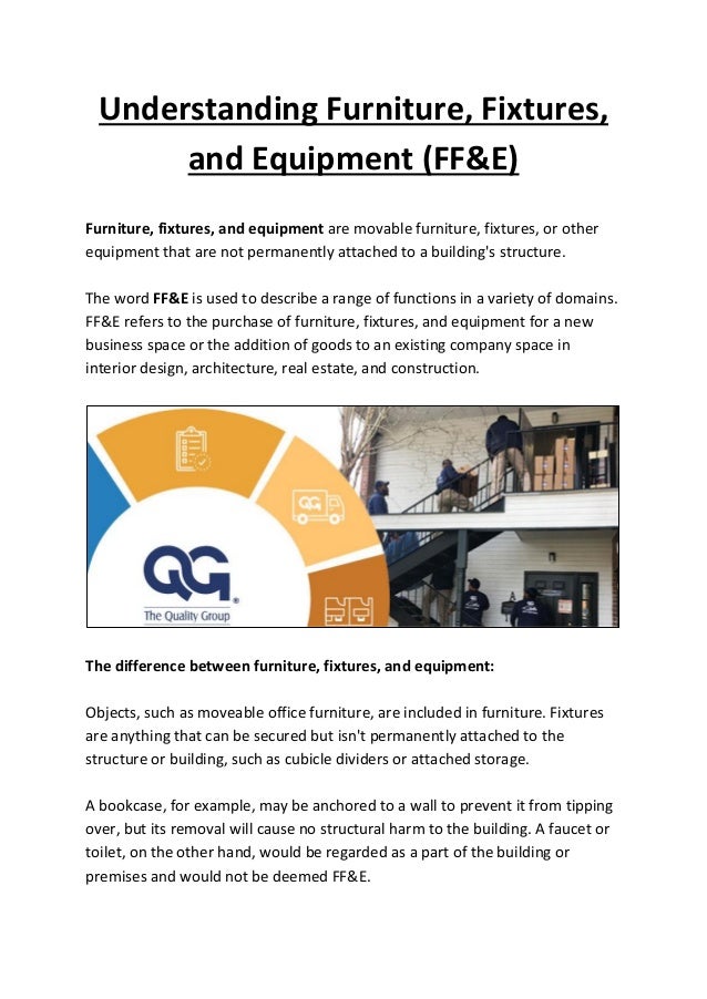 Understanding Furniture, Fixtures, and Equipment (FF&E)