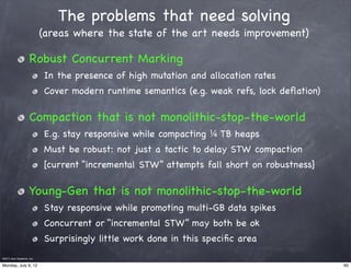 The problems that need solving
                             (areas where the state of the art needs improvement)

        ...