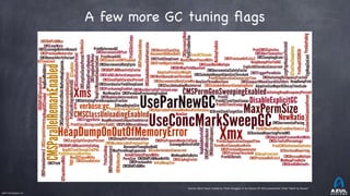 ©2017 Azul Systems, Inc.	 	 	 	 	 	
A few more GC tuning ﬂags
Source: Word Cloud created by Frank Pavageau in his Devoxx FR 2012 presentation titled “Death by Pauses”
 