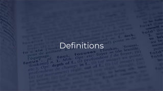 Definitions
 