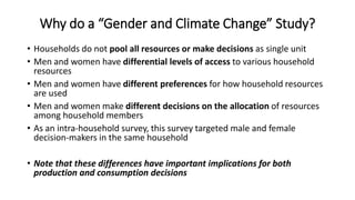 Understanding gender and climate change 