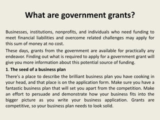 Understanding Government Funding Grants: Everything You Need to 