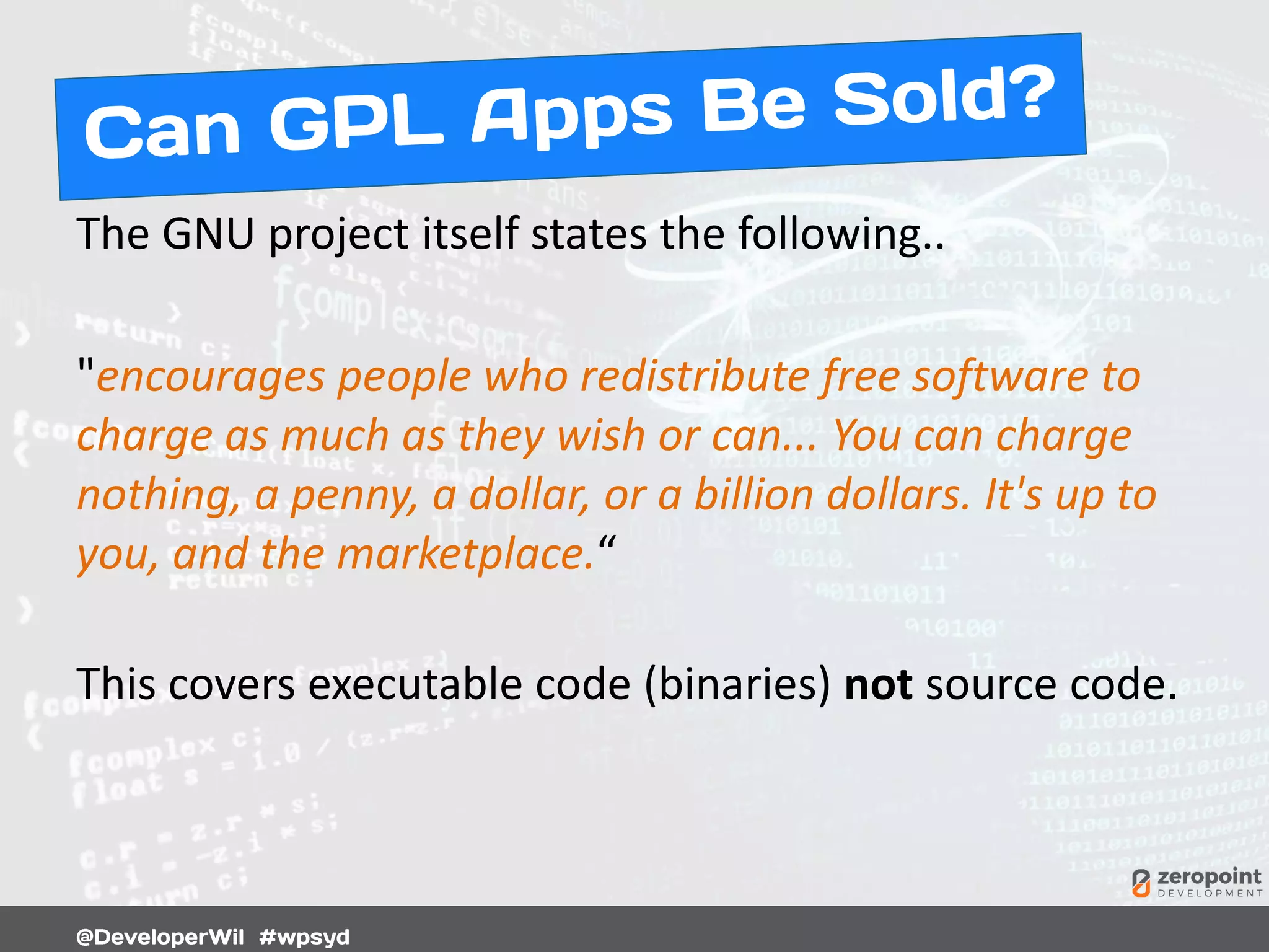The GNU project itself states the following..
"encourages people who redistribute free software to
charge as much as they wish or can... You can charge
nothing, a penny, a dollar, or a billion dollars. It's up to
you, and the marketplace.“
This covers executable code (binaries) not source code.
 