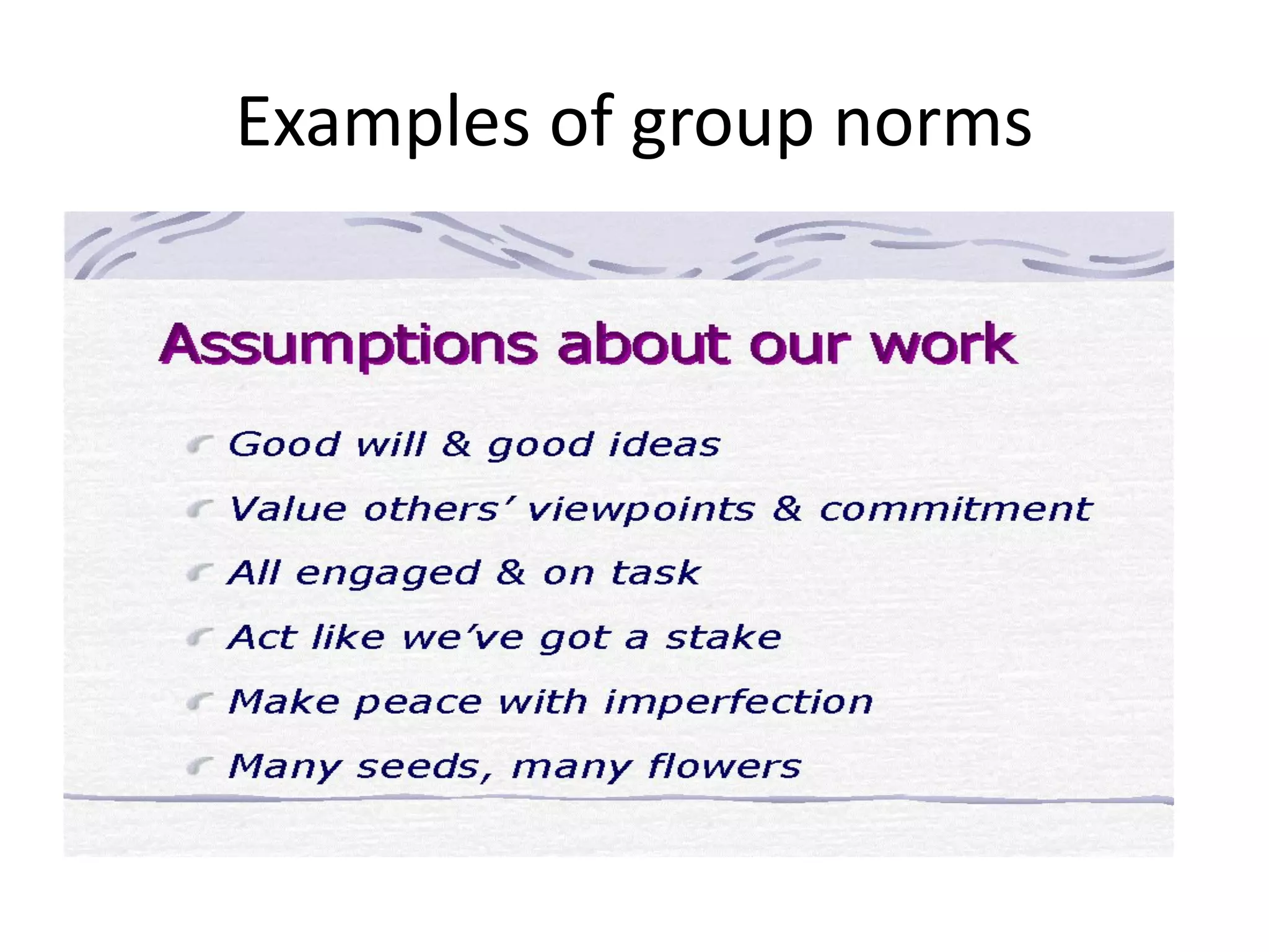 Examples of group norms
 