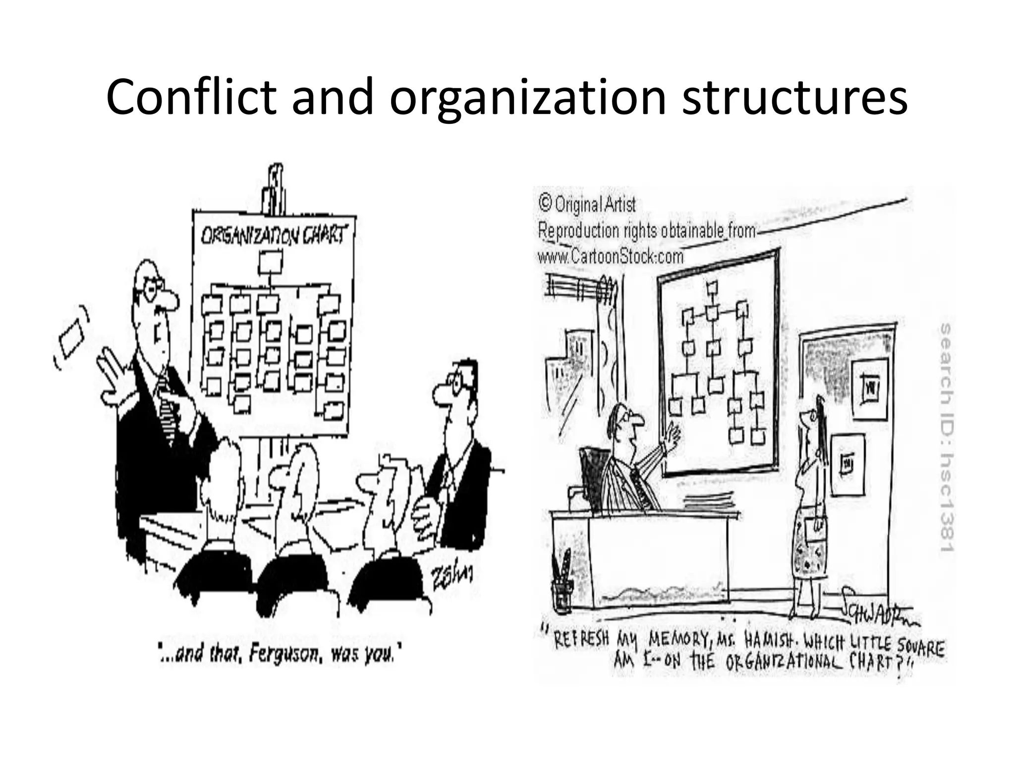Conflict and organization structures
 