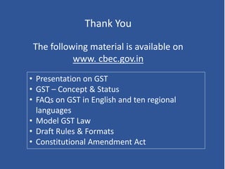 Understanding Goods & Service Tax GST - India | PDF