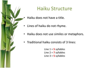haiku structure