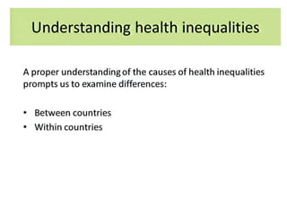 Health Inequalities- The Social Distribution of Chronic Disease