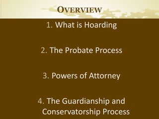Understanding Hoarding Disorder Presentation - Spring 2014 | PPTX